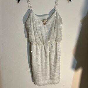White Sequence Mini Dress - Size 6